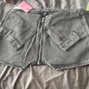 PrettyLittleThing Black Denim Shorts